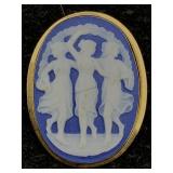 18k Gold Shell Cameo, Tw 5.6g, Sz 1ï¿½in Tall