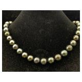 14k White Gold Tahitian Pearl Neacklace, 11-13mm,