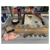 Holiday Ornaments, Pig Clay Figurine, and More.