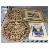 Vintage Aztec Mayan Stone Calendars and More.
