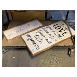 Home Decor Signs. Wood Frame