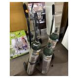 Oxygen Tanks and 2 Carts