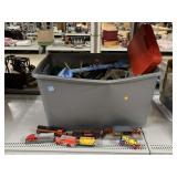 Large Container of Toys, Trains, Tracks, and