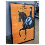Framed Hermï¿½s Paris Poster. Approx 31 x 21.