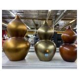 Large Decorative Vase Set. Largest Approx 2 Ft