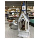 Chapel Musical Box with Snow Affect and Vintage