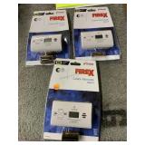 3 New Carbon Monoxide Alarms.