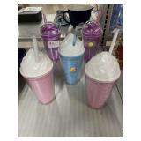 5 New Cute Tumblers with Straws.
