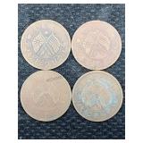 4 Republic Of China Twenty Cash Coins