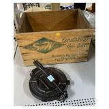 Vintage Wood Box and Victoria Tortilla Maker.