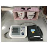 BP Monitor and Set of Mugs.