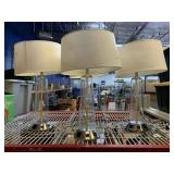 4 Table Lamps. Clear Base.