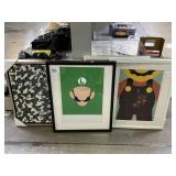 Assorted Framed Wall Decor. Largest approx 21 x