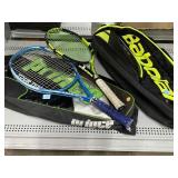 Tennis Rackets and Carry Bags.