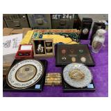 Chokin Flower Vases, Trinket Box, Wall Decor, and