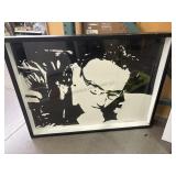 Shadowboxed Print Pop Art Bono Under Glass - Box