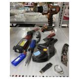 Cordless B&D Drill, Hand Tools, Switchblades, and