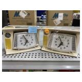 2 G.E Lighted Dial Alarm Clocks in Original