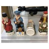 4 Vintage Collectors Liquor Decanters.