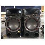 Pair of Metal Bass Speakers.