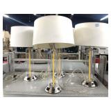Matching Set of Glass Lamps with USB/Electric