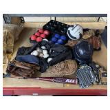 Baseballs, Gloves,  Power Flex Bat, Rawlings