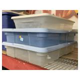 3 Rubbermaid Containers. Various Sizes