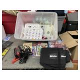 Battery Charger, Mueller Back Brace, Stencils,
