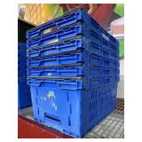 6 Blue Containers.