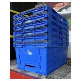 6 Blue Containers.
