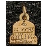 4 Queens Casino Hotel Charm, 1/10 10k Gold-plated,