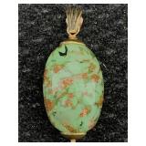 14k Gold Pendant, Tw 5g, Sz 1in Tall