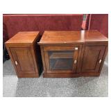 3pc Wood Entertainment Stand approx. 5ft wide