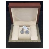 Nib Kalifano Sterling Silver Earrings, Tw 10.2g,