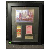 Nicely matted and framed memorabilia from Binions