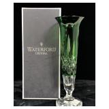 Waterford Lismore Emerald Crystal Bud Vase in