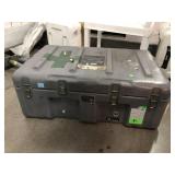 Grey hard travel case, approx 32x20x12in