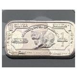 1g - .999 Fine Silver Bar