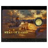 1/1000 Ozt .9999 Gold Coin Star Of David