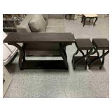 Benjara side tables w/hall table, approx 47in