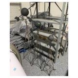 3 Metal patio decor, approx 5ft tall