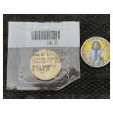 1779-1976-d Jfk Half Dollar & Geronimo Colorized