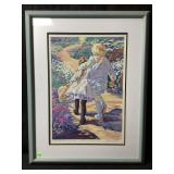 A framed art print titled best friends by the