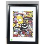 Fairchild Paris Bart Simpson/Supreme Framed Print
