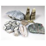 2 Onyx Towers (Damaged) and Asstd Rocks & Crystal