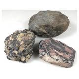 Raw Rock Specimens. Largest 8.5x7x4.5