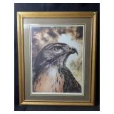 This framed artwork appears to be a wildlife