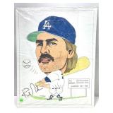 Kirk gibson cartoon caricature autographed