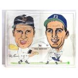 bobby thompson / ralph branca cartoon caricature