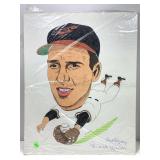Brooks robinson cartoon caricature autographed